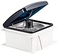 RVLOVENT 12V RV Roof Fan Vent 14'' 10 Speed Reversible Manual Lift