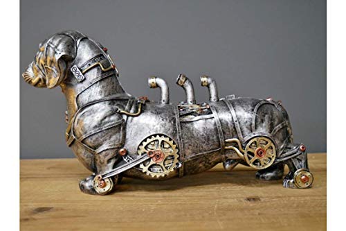 Steampunk Sausage Dog Miniature Dachshund Figure H: 18cm W: 31cm D: 9cm DI: 6582 steampunk buy now online