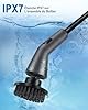 Brosse Nettoyage Electrique, [IPX7 Imperméable] Homtronics Brosse Menage Electrique,Conception Pliant, avec Tige TéLescopique et TêTes de Accessoires pour Salle De Bain,Voiture,