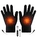 USB Beheizte Handschuhe Vollfinger für Damen & Herren, Strick Heiz-Handschuhe mit Touchscreen, 3 Temperaturstufen 37–45°C, herausnehmbares Heizelement, waschbar, Büro, Gaming, Radfahren & Ski
