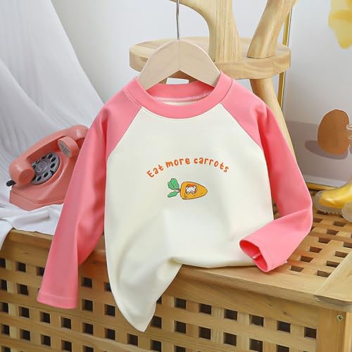 Toddler Girls Boys Long Sleeve Shirts Soft Breathable Cotton Crewneck Tops Kids Cartoon Graphic Fall Clothes2