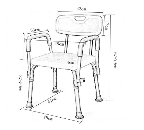Chaise de douche tabouret de bain réglable et antidérapant - 3