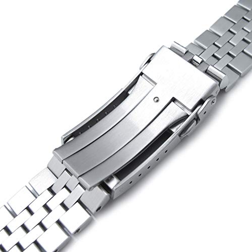 MiLTAT - Cinturino per orologio Orient Kamasu RA-AA0004E19A RA-AA0001B19A, maglie con viti, Super-J, 22 mm - 6
