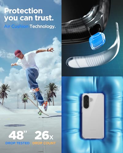 Image of Spigen Ultra Hybrid | Samsung Galaxy A57 5G Case [Transparent] [Air Cushion Protection] Galaxy A57 5G Back Cover | TPU+PC - Crystal Clear
