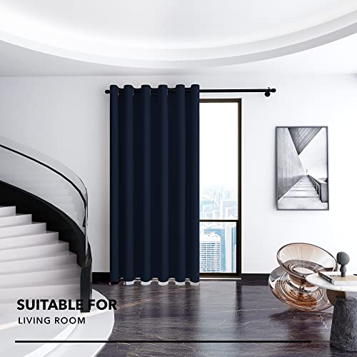 Deconovo Hotel Privacy Curtains For Room Divider - 80 Inch Wide Window Drapes For Patio Door, Living Room Curtains 84 Inches Long (80W X 84L Inch, Navy Blue, Pack Of 1) #TOP1