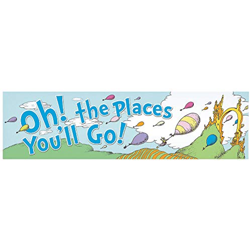 Fun Express 45�C���` x 12�C���` Dr. Seuss Oh, The Places You'll Go �y�[�p�[�o�i�[