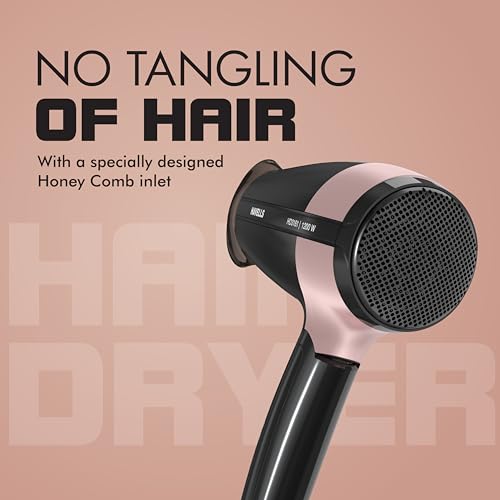 Havells 1200W Foldable Hair Dryer; 3 Heat Settings With Cool Shot (Hot/Cool/Warm),Heat Balance Technology|Cool Black|Your Perfect Blow Dry Companion For Effortless Hair Styling|Hd3161-1200 Watts 3