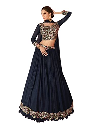 Lehenga Choli haut de gamme en soie et coton tenue de mariage Bollywood de créateur