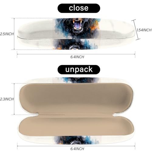 Image of Eyeglasses Case Hard Shell Protective Case for Glasses Eyeglass Box with Cleaning Cloth for Boys Men Man Cute Aesthetic