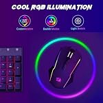 Redragon M914PKS Wireless Gaming Mouse, Tri-Mode 2.4G/USB-C/Bluetooth Mouse Gaming, 12000 DPI, RGB Backlit, Fully Programmable, Rechargeable Wireless Mouse for Laptop PC Mac, Black