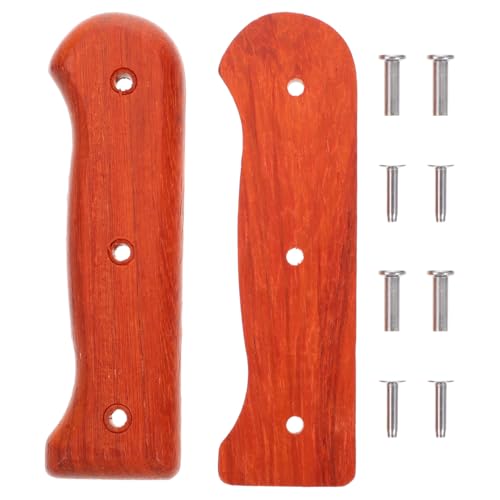 Cabilock Poignée Remplaçable Pour Couteau De Cuisine En Bois Ergonomique Avec Rivet Accessoire De Manche Facile À Installer Pour Usage Quotidien En Cuisine