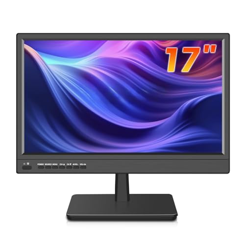 KCR 17 Inch FHD 1920 * 1080 LED Monitor with HDMI VGA in,Build-in Speakers, 75Hz Refresh Rate, 5ms Response Time