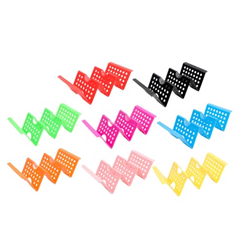 Cabilock 8pcs Taco Serving Organizer W Shaped Hollow Tray Tortillas Pancakes Convenient Stackable Dishwasher Safe Taco Holder for Kitchen Party Use