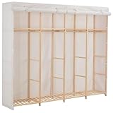Staubgeschützter Aufbewahrungsschrank Kleiderschrank System,Kleiderschrank Weiß 200 x 40 x 170 cm Stoff Zur zentralen Aufbewahrung von saisonaler Kleidung, Gepäck und selten benutzten Gegenständen