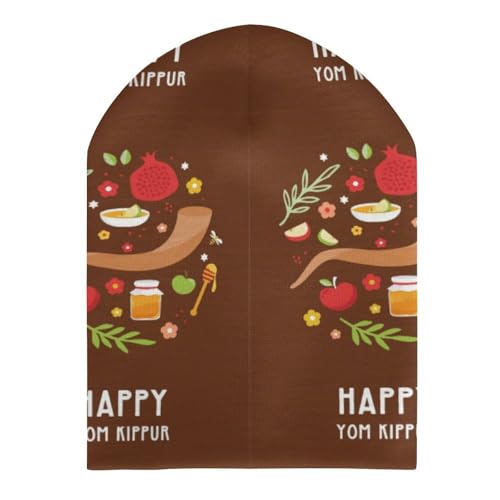 Yom Kippur Kids Beanie Hat for for Girls Boys Children Cap Winter Knitted Chemo Cancer Headwear Accessories Gifts Decoration Black3