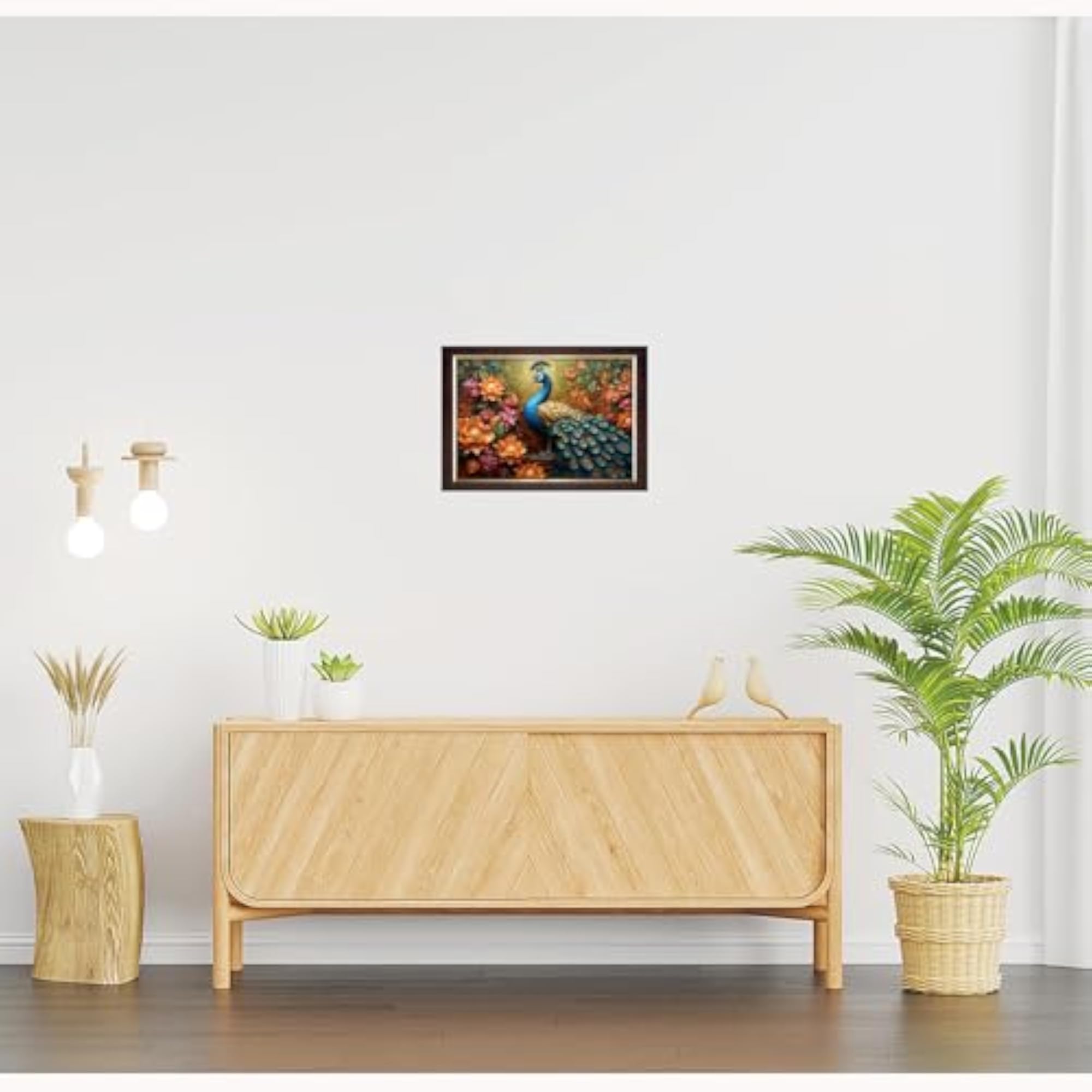Vastu Peacock Photo Frame with Copper Gold Finish