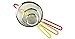 K BASIX Fine Mesh Stainless Steel Strainer with Silicone Handle Set of 3 - Large, Medium & Small Size - Ideal to Strain Pasta, Noodles, Quinoa, Tea, Sift & Sieve Flour & Powdered Sugar - Free EBook