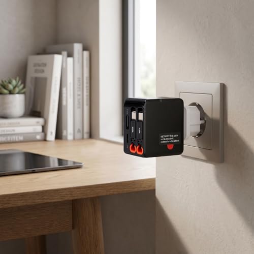Cargador USB compacto de pared 4 en 1 para escritorio sin espacio 2