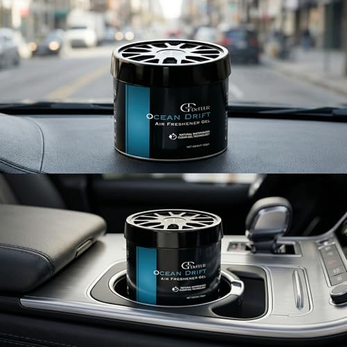 Image of Ocean Drift Gel Car Perfume | 120g Organic Car Freshener | Refreshing Marine Scent | Long-Lasting 30 Days | Car Accessories Interior