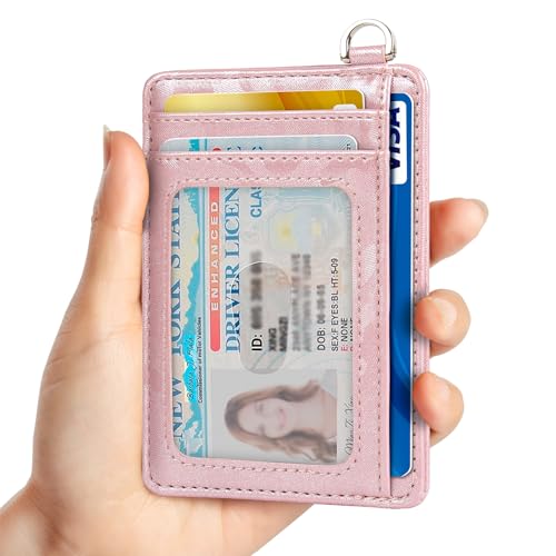 Image of Slim Minimalist Front Pocket Wallet, RFID Blocking Credit Card Holder Wallet with Detachable D-Shackle for Men Women