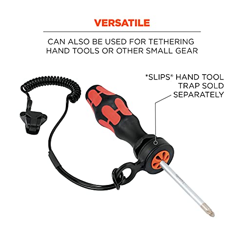 Coiled Lanyard with Clamp End, No Snag Design, Easily Attaches to Hard Hat, Tools, or Small Valuables, Weight Capacity 2lbs, Ergodyne Squids 3158, 3-Pack by Ergodyne - Image 5