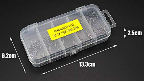 Osdhezcn Lot De 50 Hameçons De Pêche Barbelés En Acier Au Carbone 5