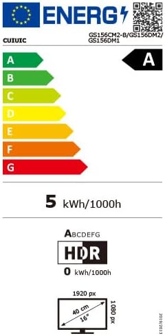Energy efficiency label for CUIUIC portable monitor