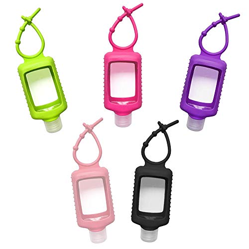 Preisvergleich Produktbild Ulife Mall 5 Stück Tragbare Leere Plastikflaschen für Desinfektionsmittel - Nachfüllbare Reiseflaschen Set - 60 ml Auslaufsicher Reisebehälter, Handgelspender für Kinder, Zurück zum Schulbedarf