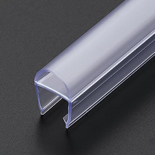 Tira de sellado para puerta de ducha, sello inferior de vidrio de 1 m para prevención de fugas, barrera de agua duradera para vidrio de 8/10/12 mm, paquete de 4