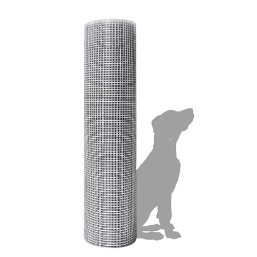 WüHlmausgitter 1m X 25m Verzinkt & Rostfrei, Maschendrahtzaun 25mm Masche 0,9 Mm Draht StäRke, Hasendraht Kaninchendraht Volierendraht, Drahtgitter für Hochbeet Zaun HüHnerdraht Hasengitter