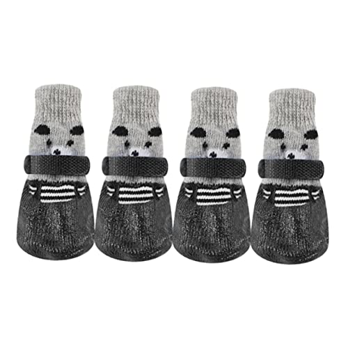 Kisangel Calcetines Antideslizantes para Perros y Gatos De con Dibujos De Caricatura Talla S Color Protectores De Patas Resistentes Al Agua