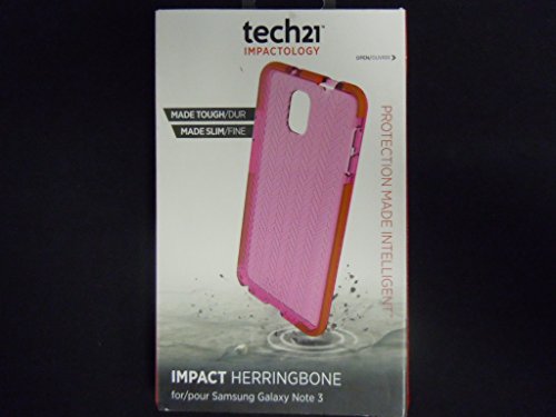 Tech 21 D30 Impact Herringbone Slim Rugged Case Cover for Samsung Galaxy Note 3 Pink