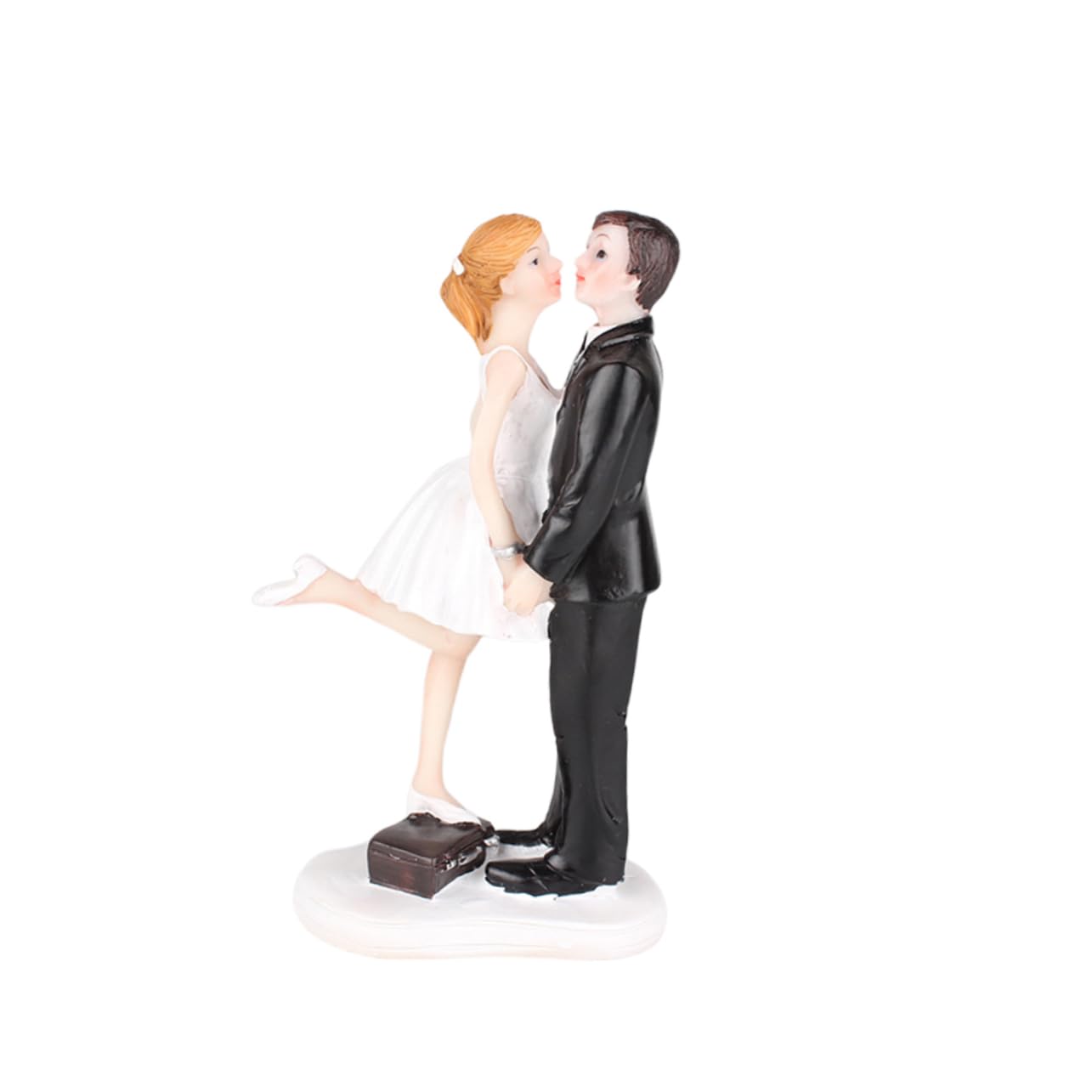 TOYANDONA 2St Braut und Bräutigam-Statue Dessert-Topper aus Kunstharz hochzeitsdeko Ornament liebe Figuren braut bräutigam kuchen dekoration Wagen schmücken Zylinder Dekorationen Marionette