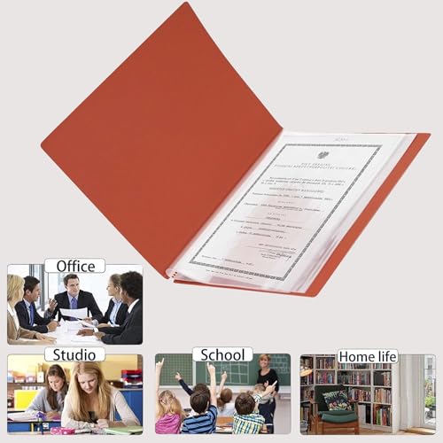 Image of TULMAN 40 Pockets Bound A4 Size Presentation Display Book Portfolio File Binders with Plastic Clear Sleeves Document Organizer for Music Sheets Artwork Drawing for School - (Color May Vary) - 2 Pack