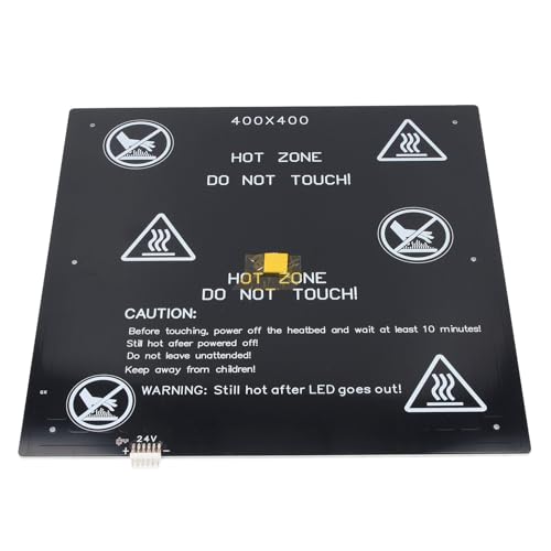 Lit chauffant pour imprimante 3D plateau aluminium 400x400mm Ausla haute stabilité