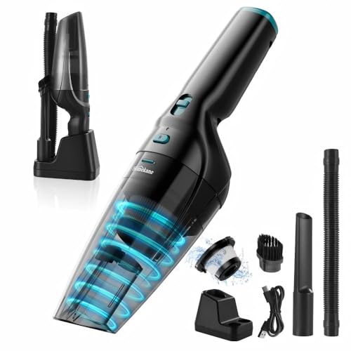 HOMEKANE Handheld Vacuum Cleaner with 2 in 1 Charging Stand 560g Portable and Rechargeable 9500PA Powerful Suction Cordless Car Vacuum Cleaner for Home Car Pet Hair Cleaning
