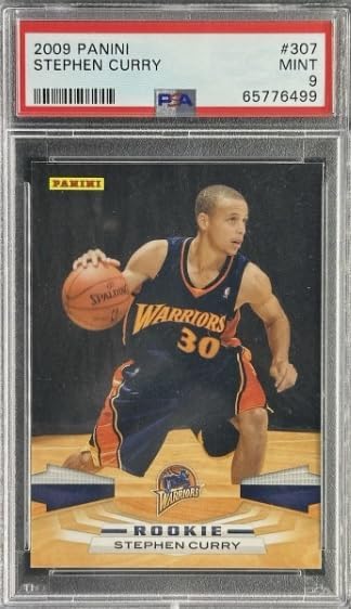 2009-10 Panini Steph Stephen Curry Graded PSA 9 MINT NBA Basketball Rookie Card #307