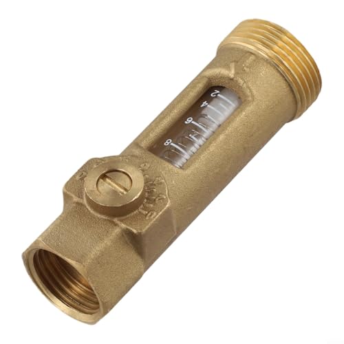 DN20 Brass Flow Control Balancing Valve for HVAC Flow Measurement, Visual Flow Indicator, Adjustable Scale for Heating and Cooling Circuits, 10 BAR Max Pressure, 115℃ Max Temperature