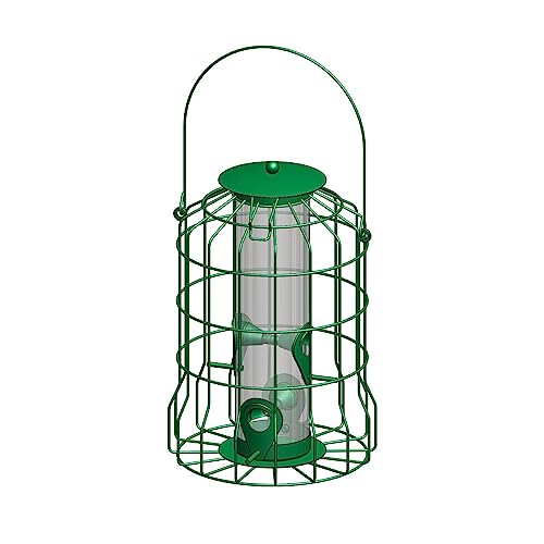 Mangeoire oiseaux de haute qualité structure robuste suspendue avec toit protecteur vert - 2