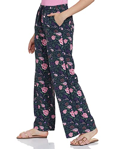 Image of Marks & Spencer Womens Floral Print High Rise Regular Fit Trouser