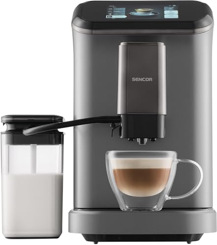 SENCOR Automatische Espresso- und Cappuccinomaschine mit WLAN, TFT-Display, 20 Bar, 1,5L Wassertank, 750ml Milchtank – Bild 3