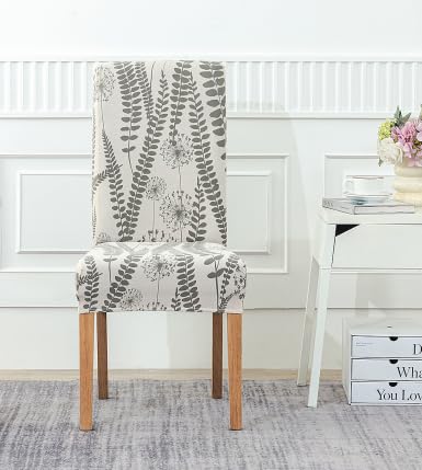 HZDHCLH Chair Covers Slipcovers 4/6 PCs Stretch Removable Washable Short Dining Chair Protector Cover Seat for Hotel,Dining Room,Ceremony (Aquatic Plants,6 PCS) โ image 1