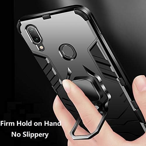 Image of Shockproof Hybrid Heavy Duty Robot Ring Case with Stand Double Protective Back Cover for Xiaomi Redmi Note 5 Pro - Black