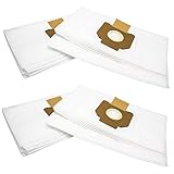 vhbw 20x Staubsaugerbeutel kompatibel mit Nilfisk Alto Attix 30-21 PC, Attix 33-01 IC, Attix 33-2L IC, Attix 33-2M PC Staubsauger - Mikrovlies, Weiß