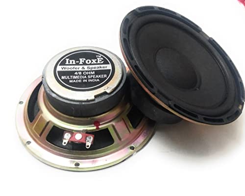 Image of 5 inch Inch Combo woofer Audio Speaker 4Ohms 50W hi fi coaxial car Speaker Sound bass Woofer car Home Sound Box (Powered, RMS Power 50W) Black Combo