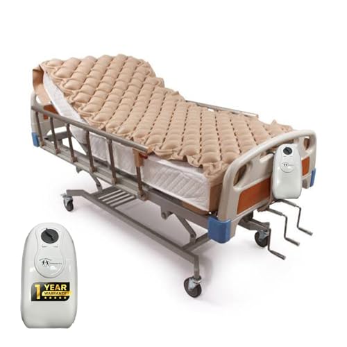 Image of Air Mattress Therapy for Bed Sores Anti-Decubitus|Bubble Mattress| Anti-Bedsore Air Mattress with Compressor Inflatable Air Bed (Cream)