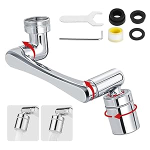 Dunsoo C0405602 Wasserhahn Aufsatz 1440° Schwenkbar