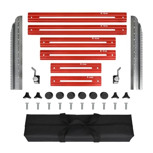 BigKing Stair Step Measuring Tool with Ladder Edge Lock, Flexible Adjustable Ruler, Dual Metric and Imperial Scale, Double 8/12/16in