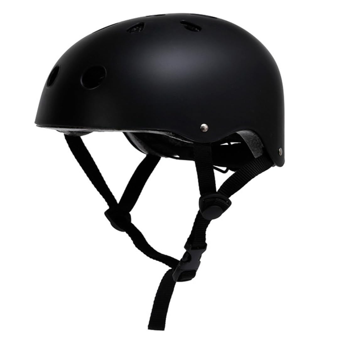 Adult Bike Helmet Adjustable Cycling Helmet for Skating Roller Skateboarding Protection Black, Protection, Skateboard