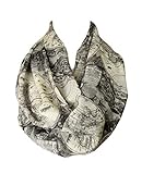 Etwoa's Old World Map Print Infinity Scarf Circle Scarf